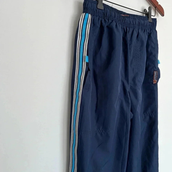 West coast blue  stripes athletic windbraker pants size small - Picture 4 of 9